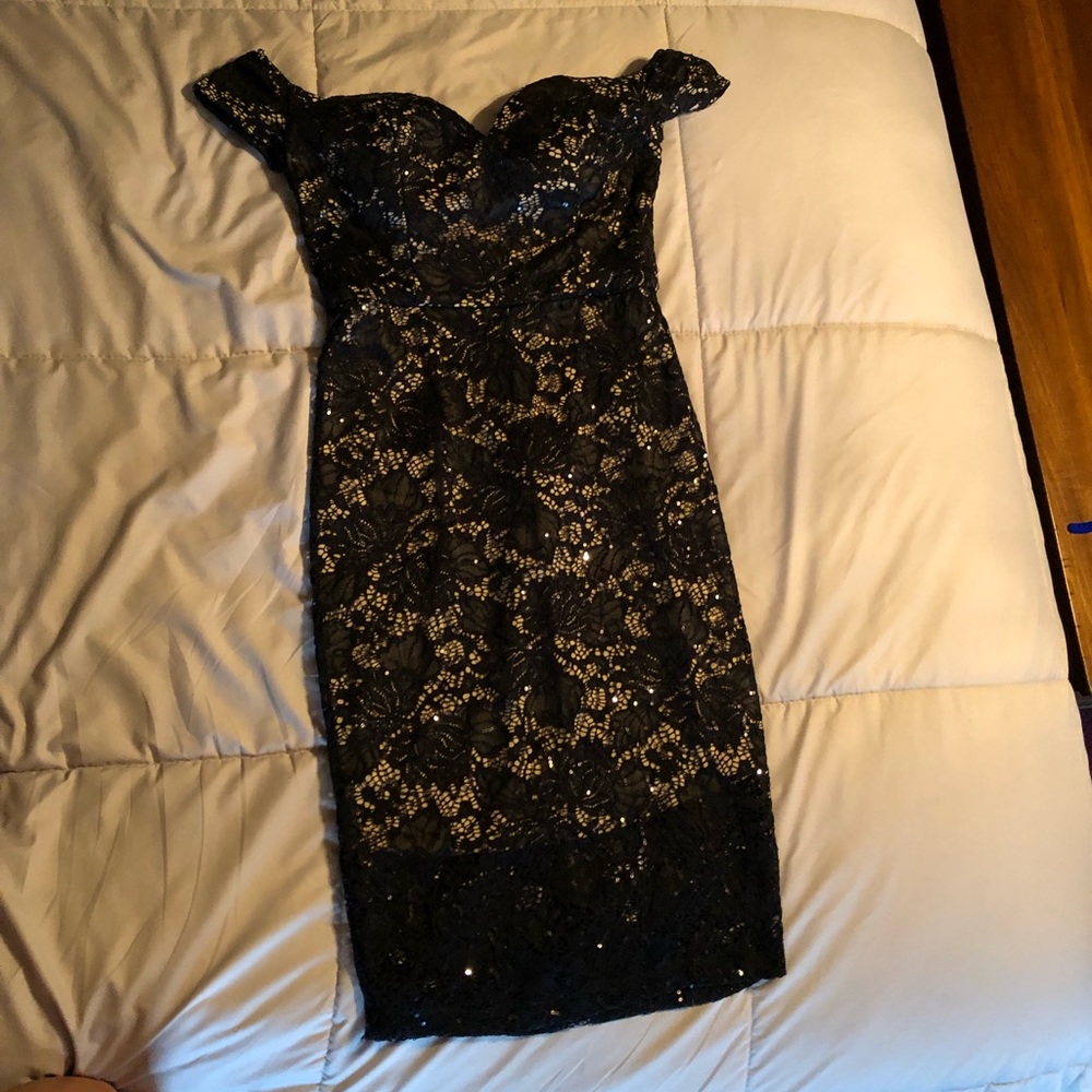 Off the shoulder cocktail dress